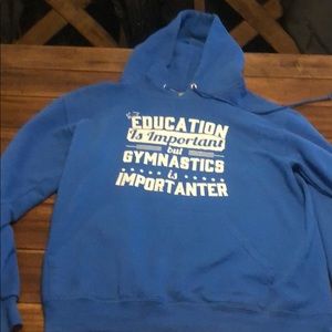 Blue gymnastics hoodie